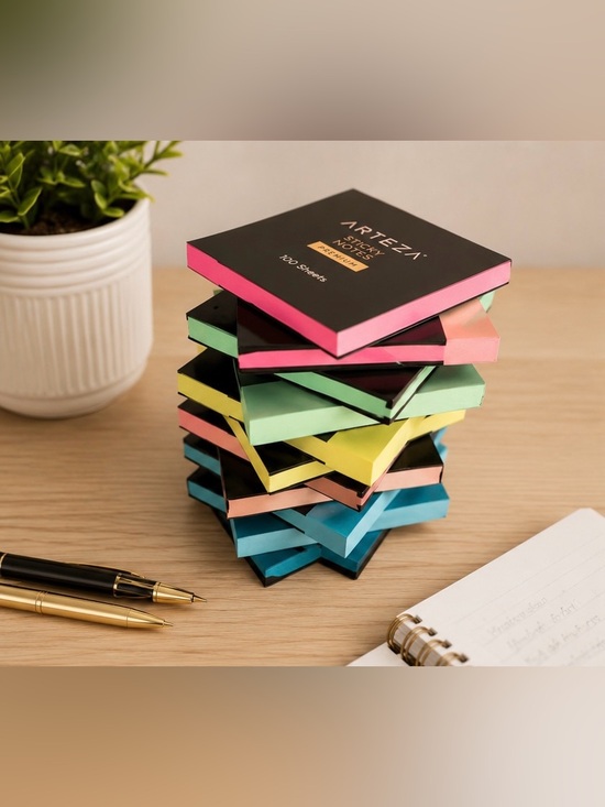 Arteza Other - Arteza Premium Sticky Notes Set of 12 Pads 100 Sheets Each Multicolor Memo Notes
